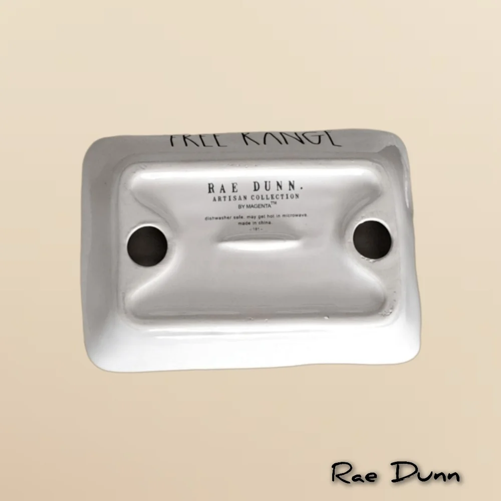 Rae Dunn “Free Range” Ceramic 6-Egg Holder • Artisan Collection